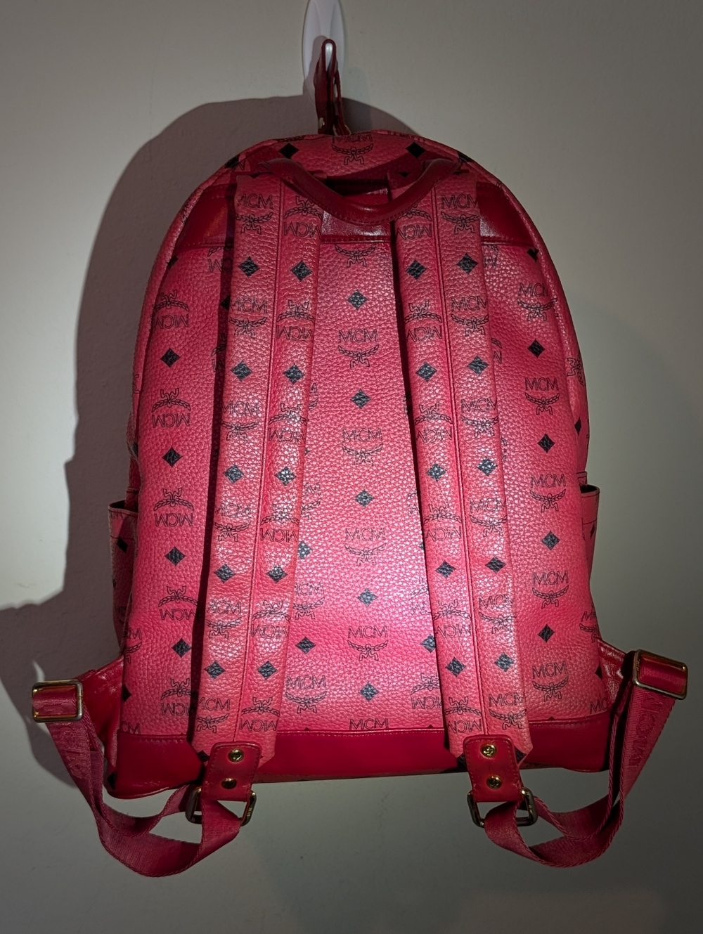 MCM Visetos Studs Stark Backpack In Good Pre-owned Condition COA - Picture 2 of 16